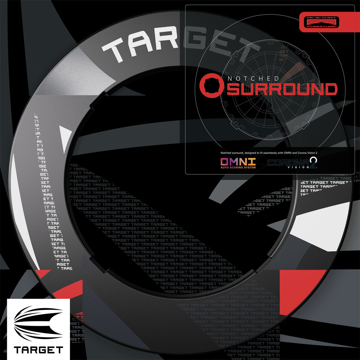 Target Patterned Notched Surround