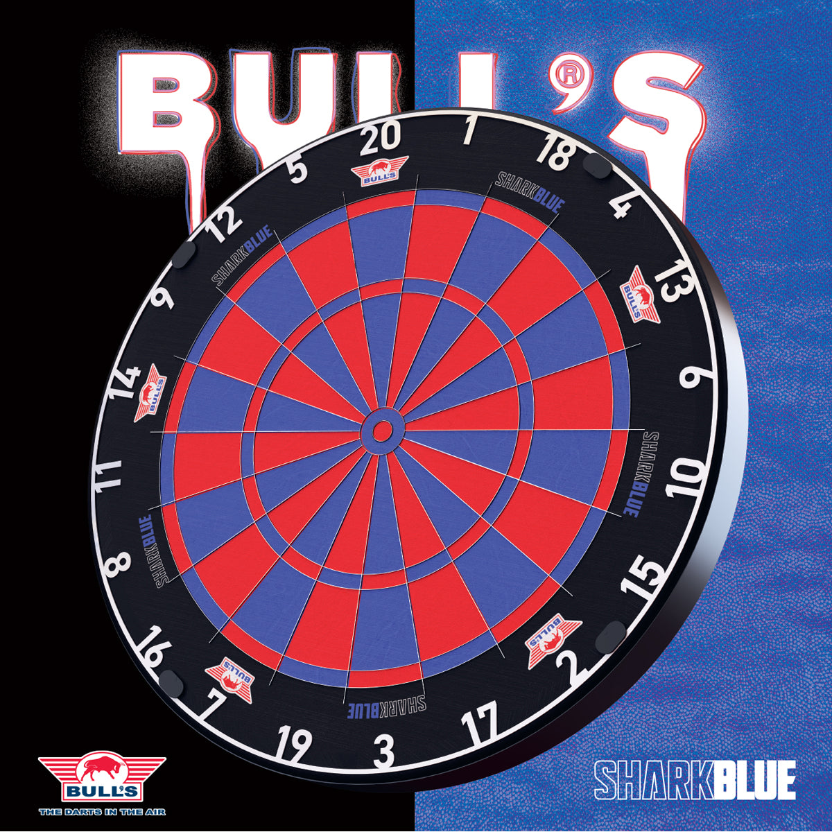 Bull's Shark Pro Blue Dartboard